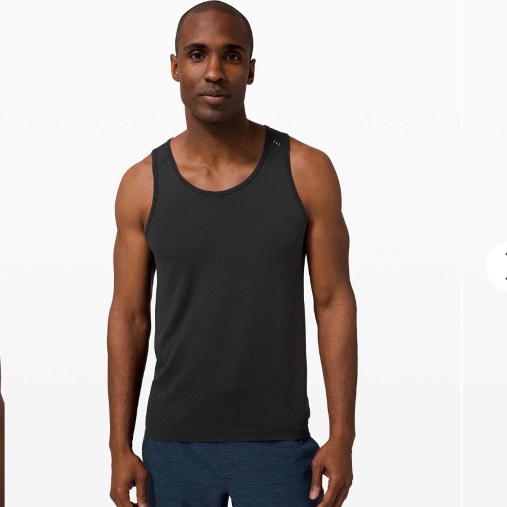 lululemon men’s black workout tank top XL
